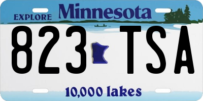 MN license plate 823TSA