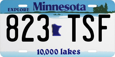 MN license plate 823TSF