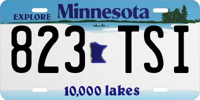 MN license plate 823TSI