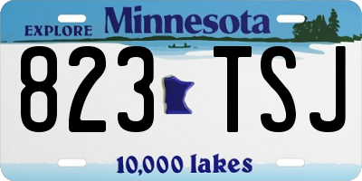 MN license plate 823TSJ