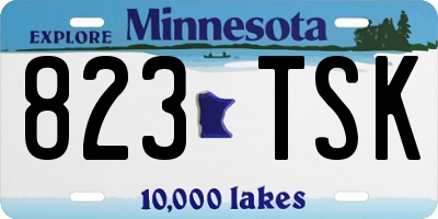MN license plate 823TSK