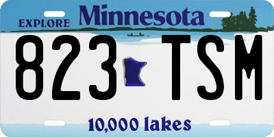 MN license plate 823TSM