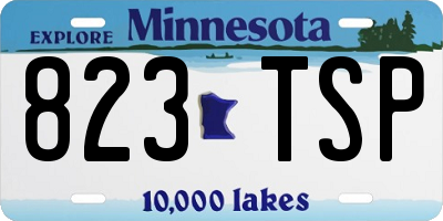 MN license plate 823TSP
