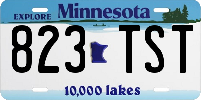 MN license plate 823TST