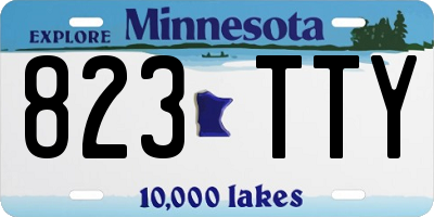 MN license plate 823TTY