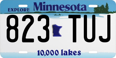 MN license plate 823TUJ