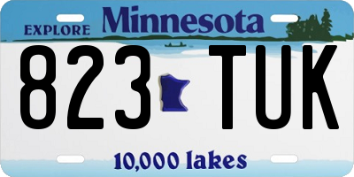 MN license plate 823TUK