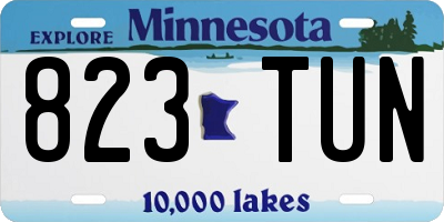 MN license plate 823TUN