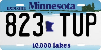 MN license plate 823TUP