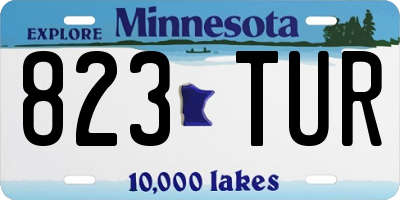 MN license plate 823TUR