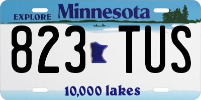 MN license plate 823TUS