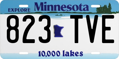 MN license plate 823TVE