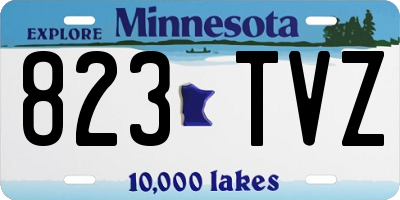 MN license plate 823TVZ