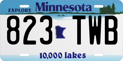 MN license plate 823TWB