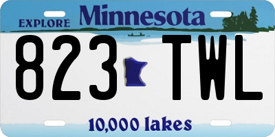 MN license plate 823TWL