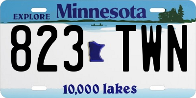MN license plate 823TWN
