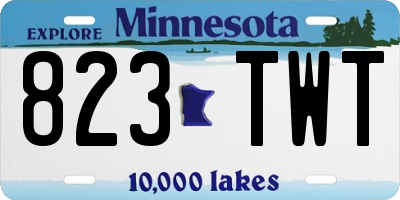 MN license plate 823TWT