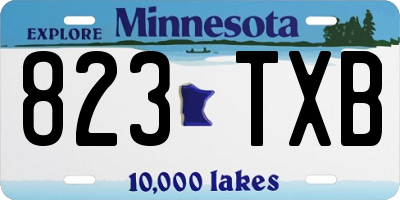 MN license plate 823TXB