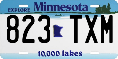 MN license plate 823TXM