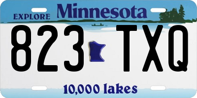 MN license plate 823TXQ