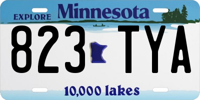 MN license plate 823TYA