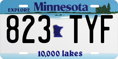 MN license plate 823TYF