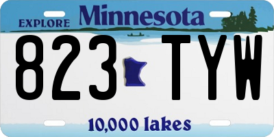 MN license plate 823TYW