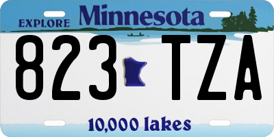 MN license plate 823TZA