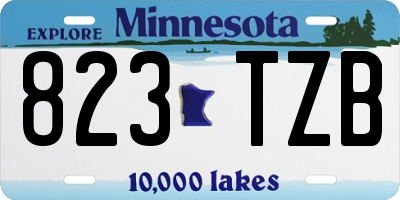 MN license plate 823TZB