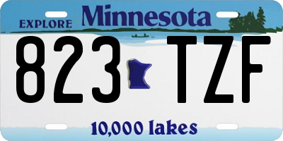 MN license plate 823TZF