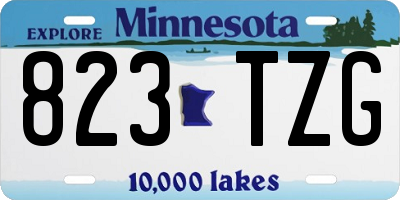 MN license plate 823TZG