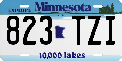 MN license plate 823TZI