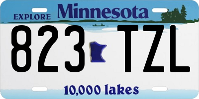 MN license plate 823TZL
