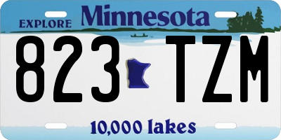 MN license plate 823TZM