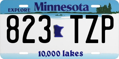 MN license plate 823TZP