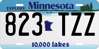 MN license plate 823TZZ