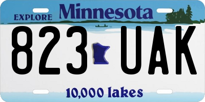 MN license plate 823UAK