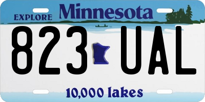 MN license plate 823UAL