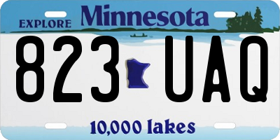MN license plate 823UAQ