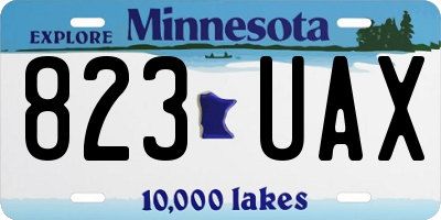 MN license plate 823UAX