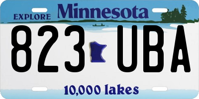 MN license plate 823UBA