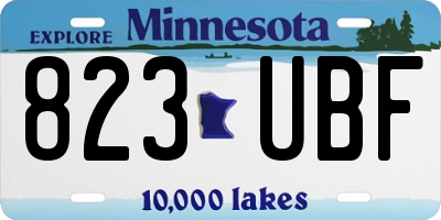MN license plate 823UBF