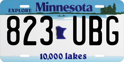 MN license plate 823UBG