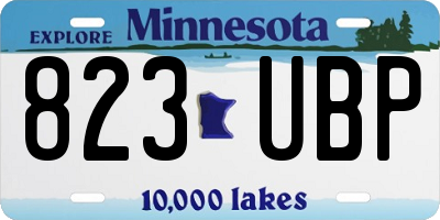 MN license plate 823UBP