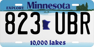 MN license plate 823UBR