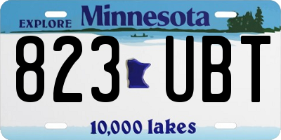 MN license plate 823UBT