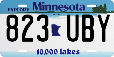 MN license plate 823UBY