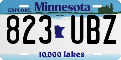 MN license plate 823UBZ