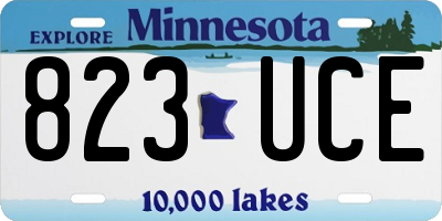 MN license plate 823UCE