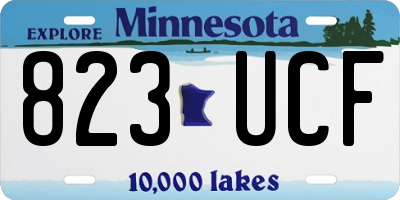 MN license plate 823UCF